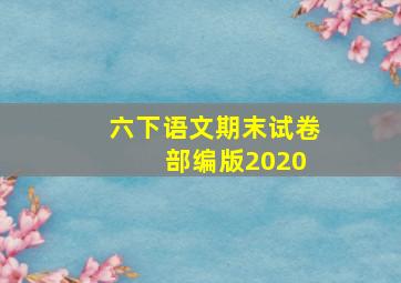 六下语文期末试卷 部编版2020